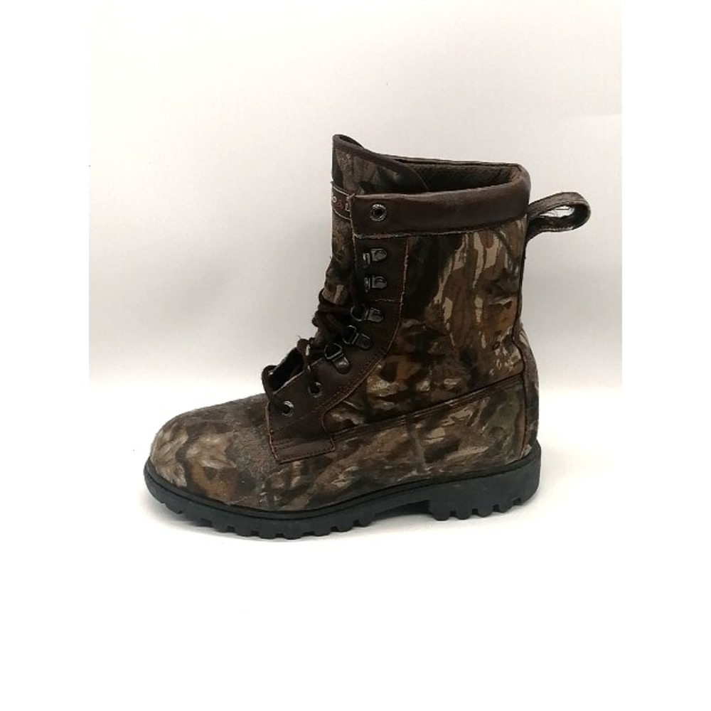 Pro Line‎ Boots Mens Green Camo 8 Hunting Work Shoes Sturdy Thinsulate 61601BU